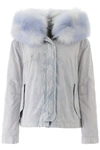 MR & MRS ITALY CROPPED PARKA WITH FUR,192067DPK000012-MISBL