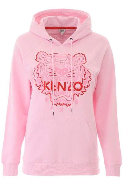 Kenzo Tiger Hoodie In Pink