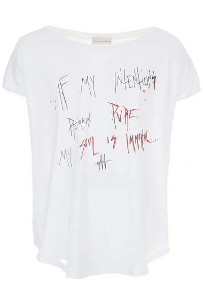 Faith Connexion Tag Boat Destroyed Cotton T-shirt In White
