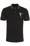 ALEXANDER MCQUEEN DANCING SKELETON POLO SHIRT,182527UPL000001-1000