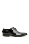 Dolce & Gabbana Logo-plaque Leather Derby Shoes In Black