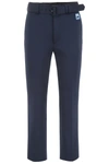 PRADA TROUSERS WITH LOGO PATCH,191197UPN000014-F0124