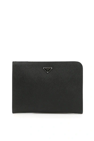 Prada Document Case In Black