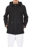 CC COLLECTION CORNELIANI PARKA WITH LEATHER DETAILS,182682UPK000001-001