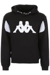 Kappa Authentic Esmio Logo Hoodie In Black,white