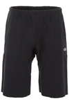 Champion Bermuda Shorts With Logo Initial In Black