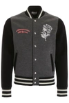 ALEXANDER MCQUEEN VARSITY JACKET WITH SKULL EMBROIDERY,192527UGC000001-0902