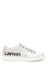 Lanvin Logo Print Low-top Sneakers In Silver