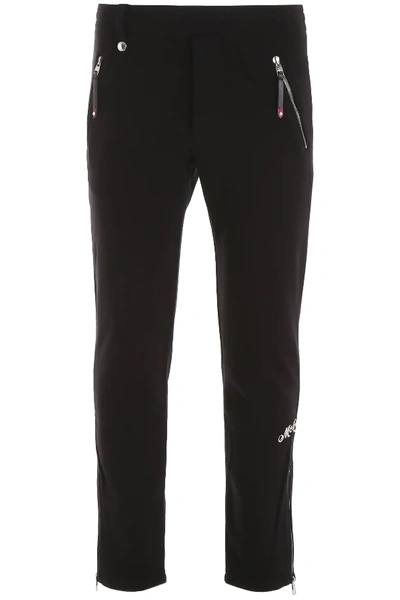 Alexander Mcqueen Joggers With Embroidered Logo In Black