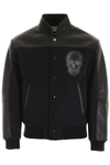 ALEXANDER MCQUEEN BOMBER JACKET WITH LEATHER DETAILS,192527UBO000001-4106