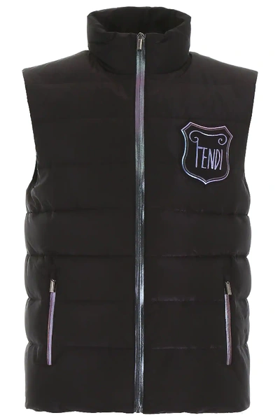 Fendi Light-reflecting Vest In Black