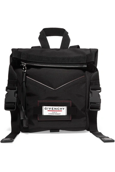 Givenchy Leather-trimmed Shell Backpack In Black