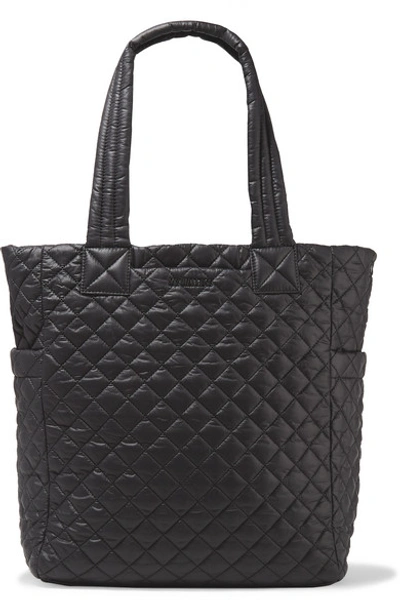 Mz Wallace Max Quilted Shell Tote In Black