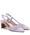 SOULIERS MARTINEZ Exclusive to Mytheresa – Bizkaia woven leather pumps,P00429525