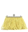 JIMMY CHOO CELESTE SMALL FEATHER-TRIMMED CLUTCH,P00430647