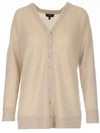THEORY THEORY KNITTED CASHMERE BUTTONED CARDIGAN
