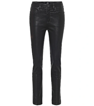 Citizens Of Humanity Olivia High Waist Slim Faux Leather Pants In Black