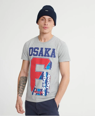 Superdry Osaka Spliced T-shirt In Grey