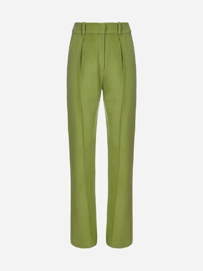 Materiel Wool-blend Trousers In Pistacchio