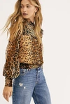 FREE PEOPLE Roma Bouse in Leopard