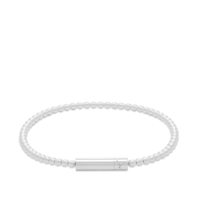 Le Gramme Brushed Beads Bracelet In Silver