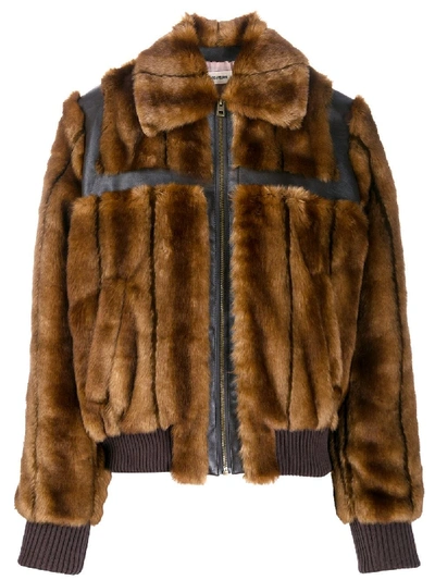 Zadig & Voltaire Lotta Faux Fur Jacket In Brown