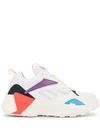 Reebok Aztrek Double Sneakers In White And Purple In White