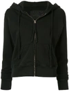 Nili Lotan Callie Zip Hoodie Washed Black In Black
