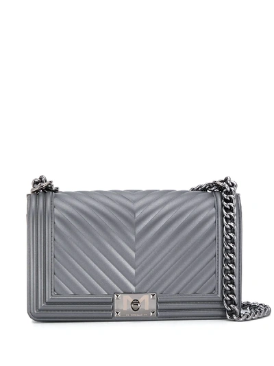 Marc Ellis Quilted Crossbody Bag In Grey