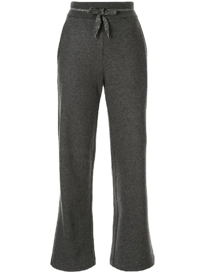 Lorena Antoniazzi Welless Kick-flare Track Trousers In Grey