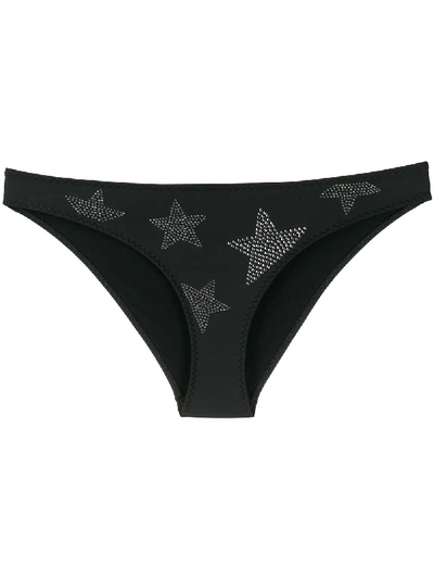 Stella Mccartney Star Embellished Bikini Bottoms In Black