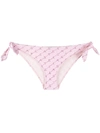 Stella Mccartney Monogram-print Bikini Bottoms In Pink