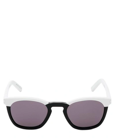 Saint Laurent Men's Chunky Square Two-tone Acetate Sunglasses In Black