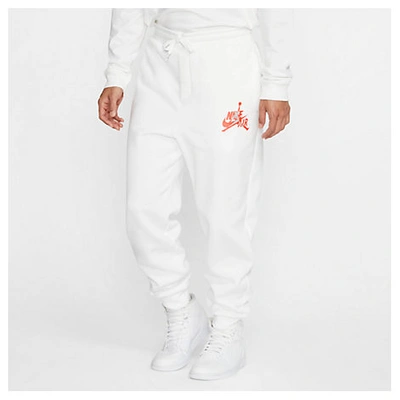 Nike Jordan Men's Mashup Jumpman Classics Fleece Jogger Pants In White