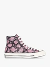 CONVERSE CONVERSE WOMENS PINK CHUCK 70 SNAKEQUINS HIGH TOP SNEAKERS,166560C14661391