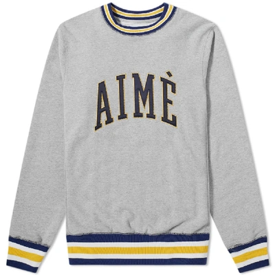 Aimé Leon Dore Collegiate Crew Sweat In Grey