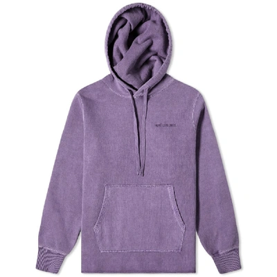 Aimé Leon Dore Distressed Popover Hoody In Purple