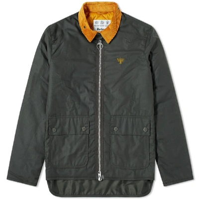 Barbour Beacon Trinder Wax Jacket In Green