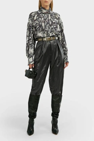 Isabel Marant Cecilie Python-print Silk Blouse In Animal