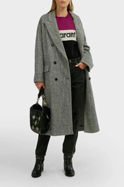 Isabel Marant Étoile Habra Double-breasted Coat In Grey