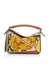 LOEWE PUZZLE MINI EMBROIDERED LEATHER SHOULDER BAG,756992