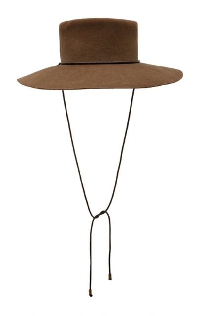 Clyde Angora Gaucho Hat In Brown