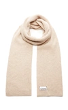 GANNI RIBBED WOOL-BLEND SCARF,761051