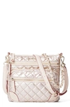 Mz Wallace M Z Wallace Downtown Crosby Crossbody Bag In Rose Gold Metallic