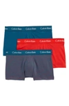 Calvin Klein 3-pack Stretch Cotton Low Rise Trunks In Black/ Candlelight/ Navy