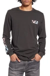 Rvca Lateral Long Sleeve T-shirt In Pirate Black