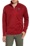 Patagonia Better Sweater Quarter Zip Jacket In Molten Lava