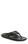 Olukai 'mea Ola' Flip Flop In Black/ Black Leather