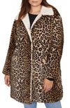 SANCTUARY SIERRA PRINT FAUX FUR COAT WITH FLEECE LINING,CJ0609AF1Z