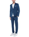 Grey Daniele Alessandrini Suits In Blue